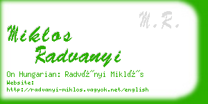 miklos radvanyi business card